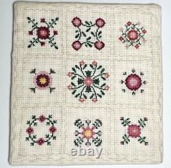 Dolls house miniature 112 HANDCRAFTED needlework bedspread (2) 165mm x 185mm