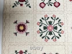 Dolls house miniature 112 HANDCRAFTED needlework bedspread (2) 165mm x 185mm