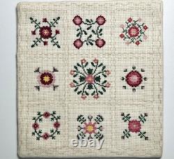 Dolls house miniature 112 HANDCRAFTED needlework bedspread (2) 165mm x 185mm
