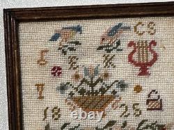 Dolls house miniature 112 HANDCRAFTED needlework framed picture