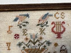 Dolls house miniature 112 HANDCRAFTED needlework framed picture