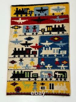 Dolls house miniature 112 HANDCRAFTED needlework nursery / children's rug
