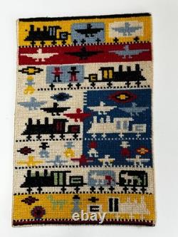 Dolls house miniature 112 HANDCRAFTED needlework nursery / children's rug