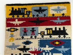 Dolls house miniature 112 HANDCRAFTED needlework nursery / children's rug