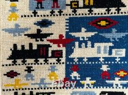 Dolls house miniature 112 HANDCRAFTED needlework nursery / children's rug