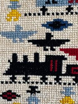 Dolls house miniature 112 HANDCRAFTED needlework nursery / children's rug