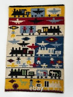 Dolls house miniature 112 HANDCRAFTED needlework nursery / children's rug