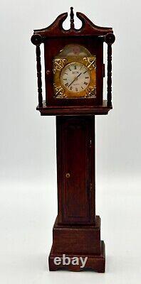 Dolls house miniature 112 HANDMADE longcase clock by ERNEST MUNTON