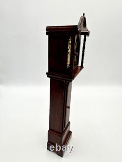 Dolls house miniature 112 HANDMADE longcase clock by ERNEST MUNTON