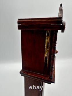 Dolls house miniature 112 HANDMADE longcase clock by ERNEST MUNTON