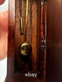 Dolls house miniature 112 HANDMADE longcase clock by ERNEST MUNTON