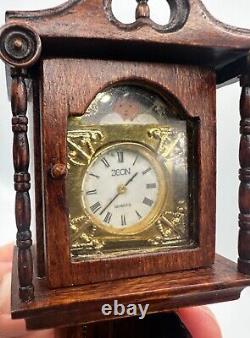 Dolls house miniature 112 HANDMADE longcase clock by ERNEST MUNTON