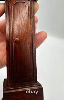 Dolls house miniature 112 HANDMADE longcase clock by ERNEST MUNTON