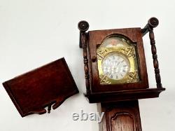 Dolls house miniature 112 HANDMADE longcase clock by ERNEST MUNTON