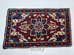 Dolls house miniature 112 HANDMADE needlepoint rug 200 mm x 125 mm