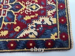 Dolls house miniature 112 HANDMADE needlepoint rug 200 mm x 125 mm