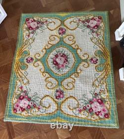 Dolls house miniature 112 LARGE needlework rug 200 mm x 240 mm