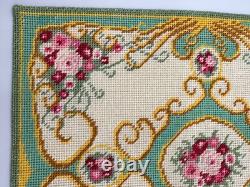 Dolls house miniature 112 LARGE needlework rug 200 mm x 240 mm