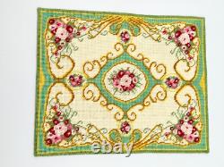 Dolls house miniature 112 LARGE needlework rug 200 mm x 240 mm