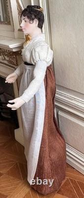 Dolls house miniature 112 Regency lady doll by JILL BENNETT