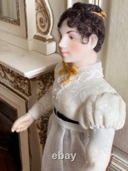 Dolls house miniature 112 Regency lady doll by JILL BENNETT