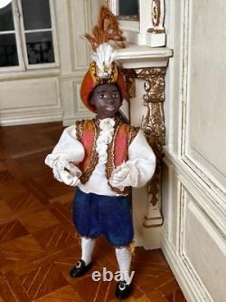 Dolls house miniature 112 boy servant doll by JILL BENNETT