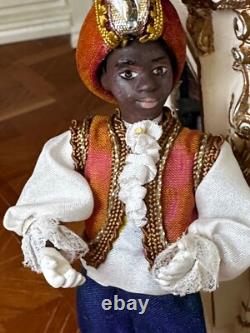 Dolls house miniature 112 boy servant doll by JILL BENNETT