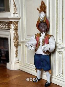 Dolls house miniature 112 boy servant doll by JILL BENNETT