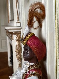 Dolls house miniature 112 boy servant doll by JILL BENNETT