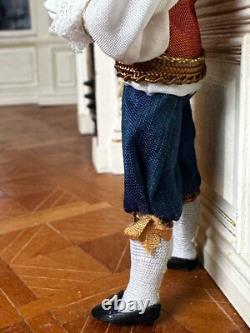 Dolls house miniature 112 boy servant doll by JILL BENNETT