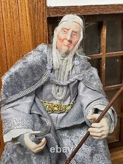 Dolls house miniature 112 fantasy / wizard man doll by JILL BENNETT