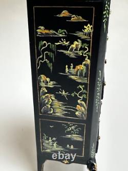Dolls house miniature 112 hand painted Oriental jewellery cabinet by JIAYI