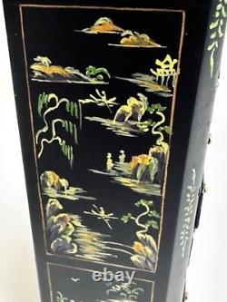 Dolls house miniature 112 hand painted Oriental jewellery cabinet by JIAYI