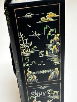 Dolls house miniature 112 hand painted Oriental jewellery cabinet by JIAYI