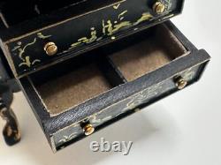 Dolls house miniature 112 hand painted Oriental jewellery cabinet by JIAYI