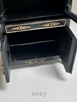 Dolls house miniature 112 hand painted black Oriental glazed dresser by JIAYI