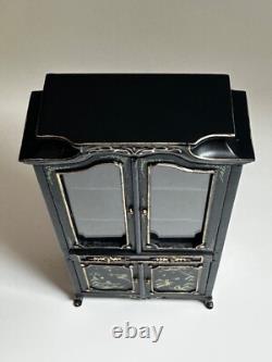 Dolls house miniature 112 hand painted black Oriental glazed dresser by JIAYI