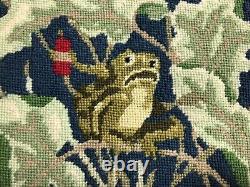 Dolls house miniature 112 needlepoint'frog' rug 160 mm x 155 mm