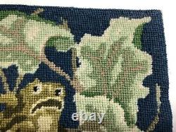 Dolls house miniature 112 needlepoint'frog' rug 160 mm x 155 mm