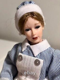 Dolls house miniature 112 nurse / nanny lady doll by HEIDI OTT