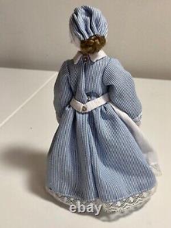 Dolls house miniature 112 nurse / nanny lady doll by HEIDI OTT