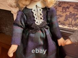 Dolls house miniature 112 porcelain boy + girl doll by JILL NIX -Fully Poseable