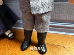 Dolls house miniature 112 porcelain boy + girl doll by JILL NIX -Fully Poseable