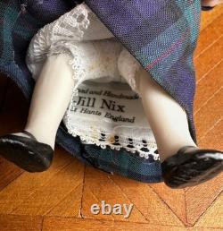 Dolls house miniature 112 porcelain boy + girl doll by JILL NIX -Fully Poseable