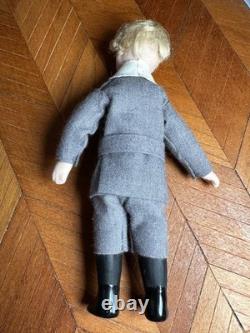 Dolls house miniature 112 porcelain boy + girl doll by JILL NIX -Fully Poseable