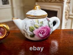 Dolls house miniature 112 porcelain teapots x 4 by RACHEL MUNDAY