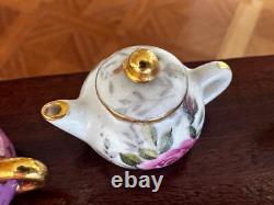 Dolls house miniature 112 porcelain teapots x 4 by RACHEL MUNDAY