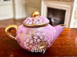 Dolls house miniature 112 porcelain teapots x 4 by RACHEL MUNDAY