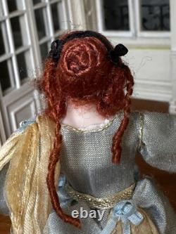 Dolls house miniature 112 pretty Stuart lady doll by JILL BENNETT