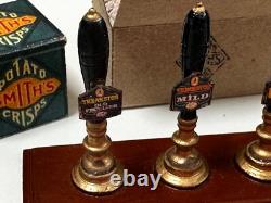 Dolls house miniature 112 pub / bar job lot beer glasses pumps crisps nuts